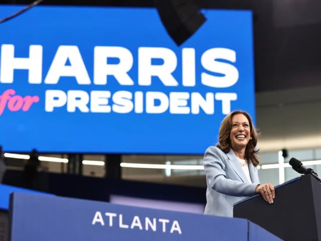 democratic presidential candidate and us vice president kamala harris speaks at a presidential election campaign event in atlanta georgia us july 30 2024 photo reute
